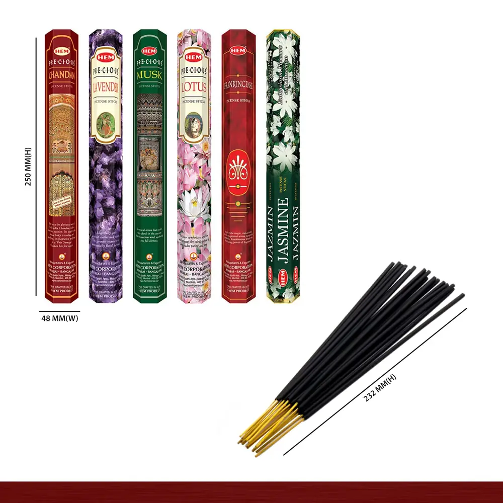 The six boxes with a size diagram and black sticks
