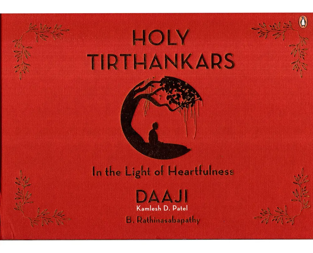 Red front cover of Holy Tirthankars in the Light of Heartfulness