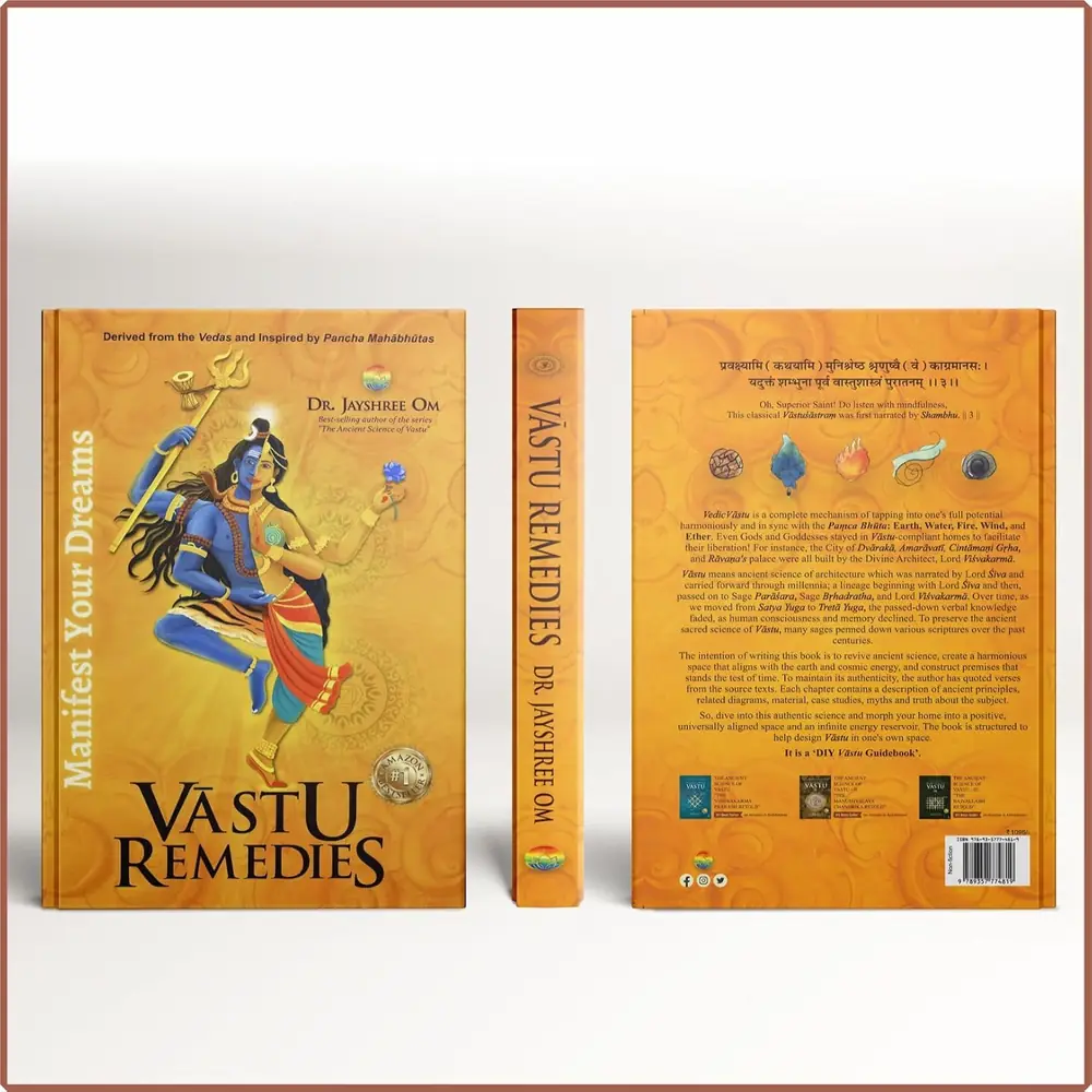 Three copies of the book showing front, spine and back