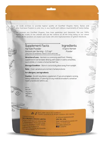 Back of the pouch with the label panel
