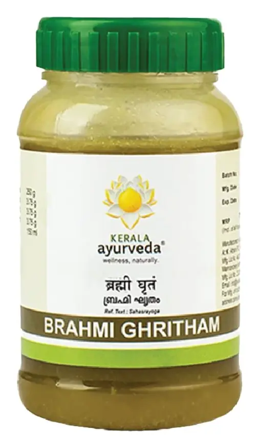 Jar of Kerala Ayurveda Brahmi Ghritham, front view