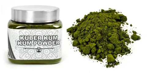 Closer view of the jar and powder