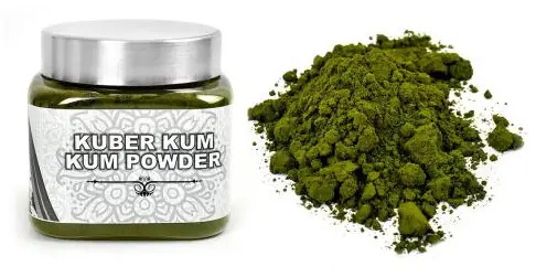 Closer view of the jar and powder