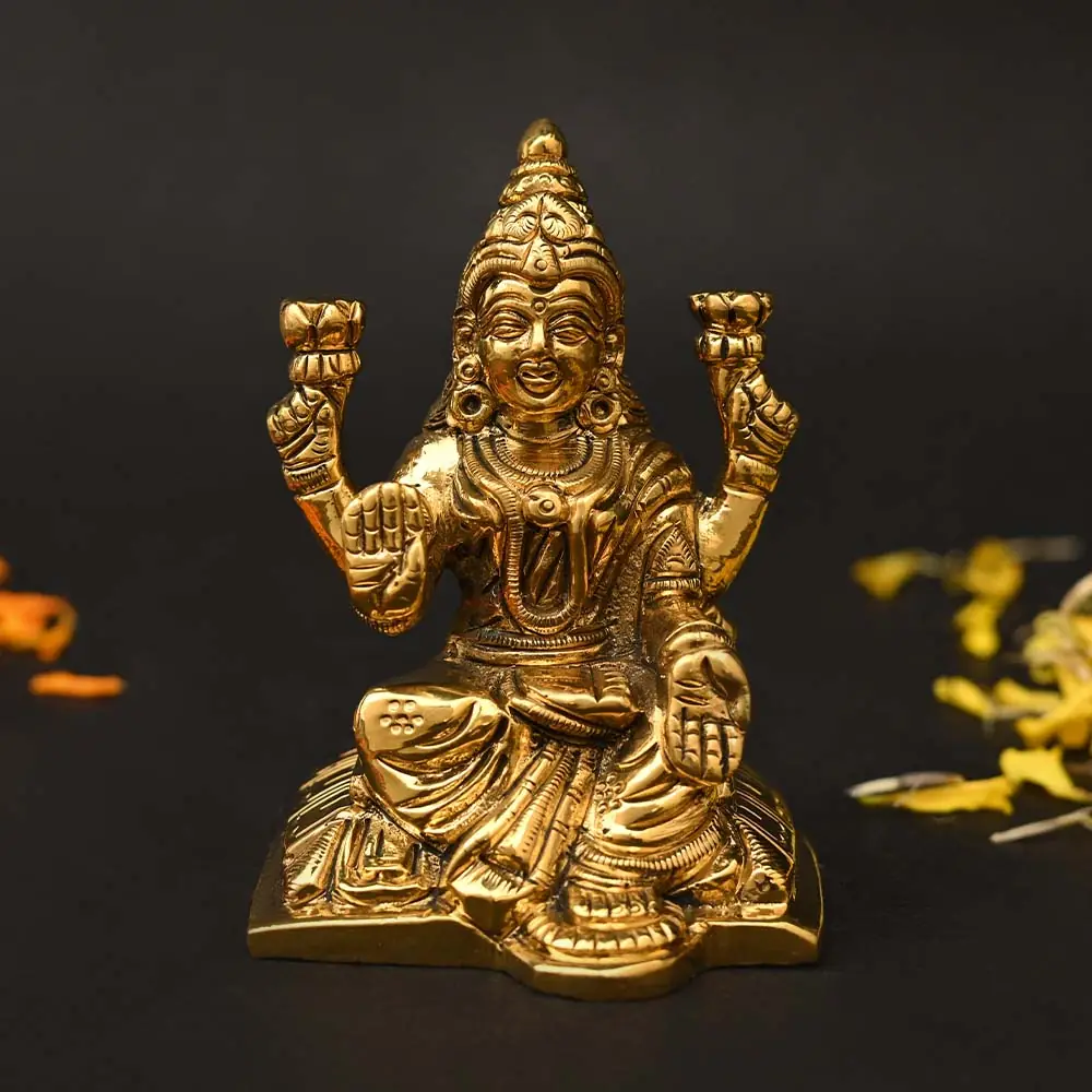 Lakshmi idol from the front