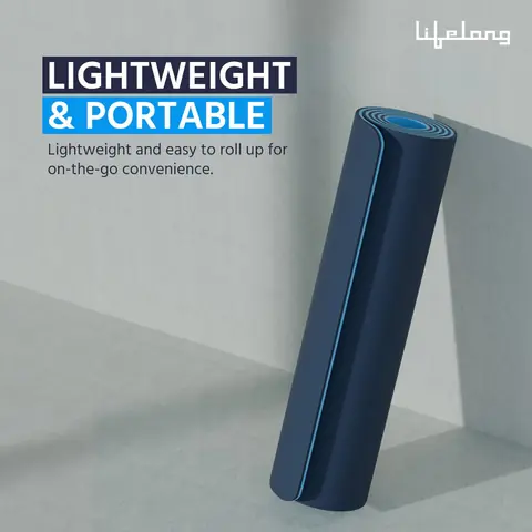 Mat standing rolled against a wall