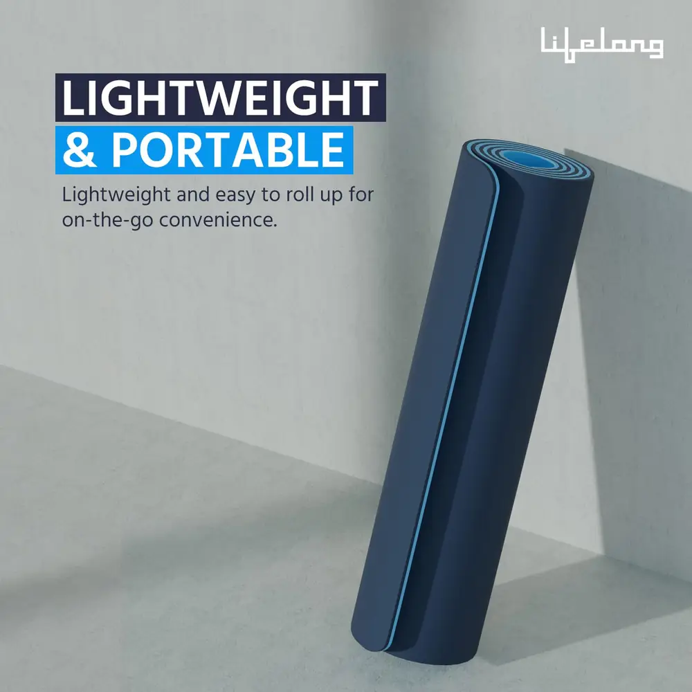 Mat standing rolled against a wall