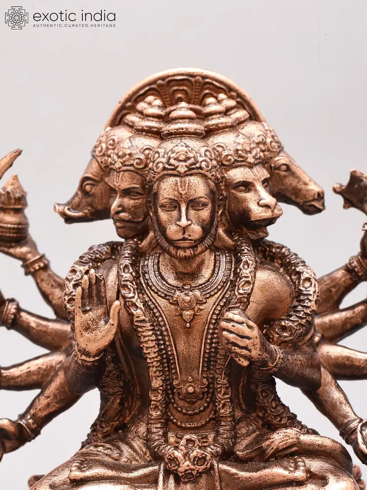 Close view of the five faces