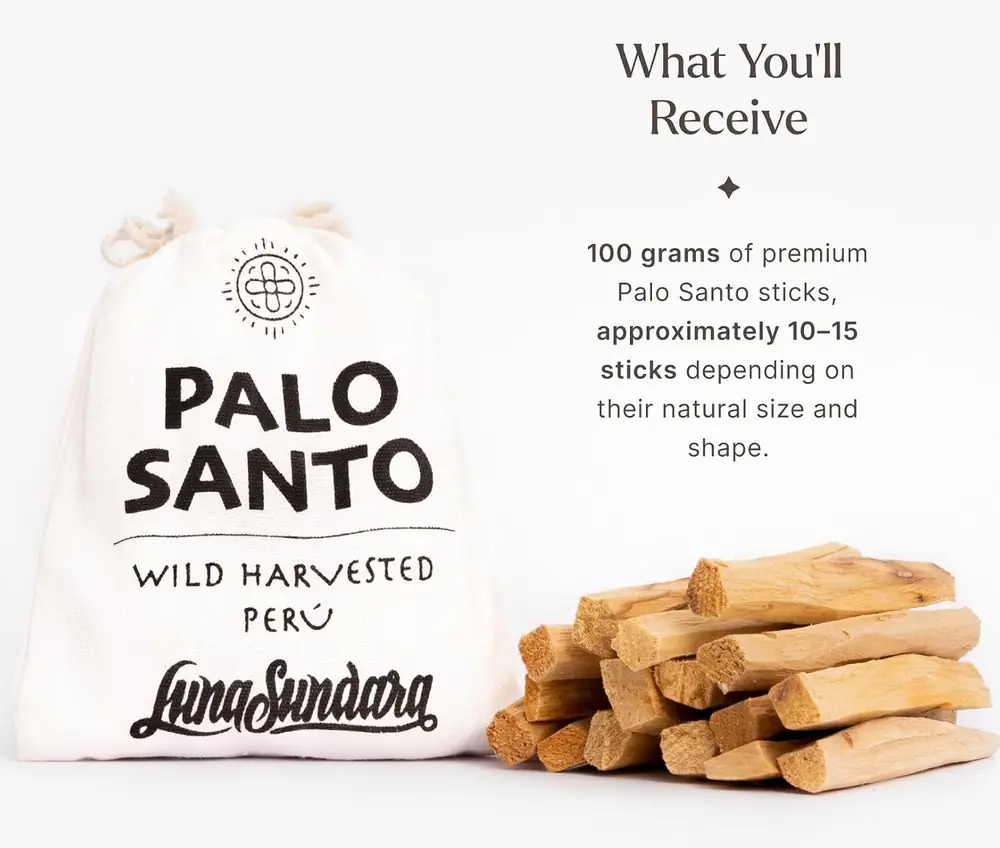 The bag and sticks in the seller's what you receive layout