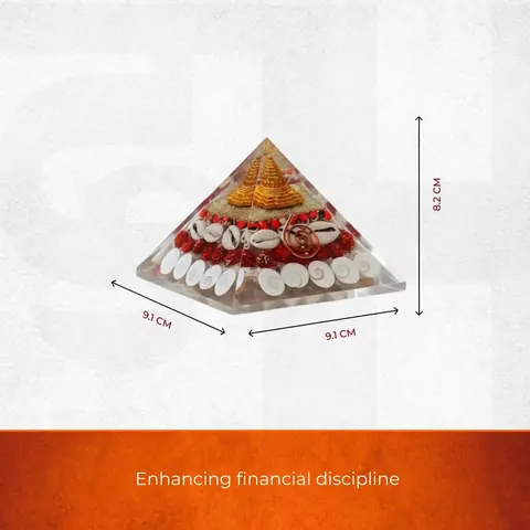 The pyramid with the seller's size diagram