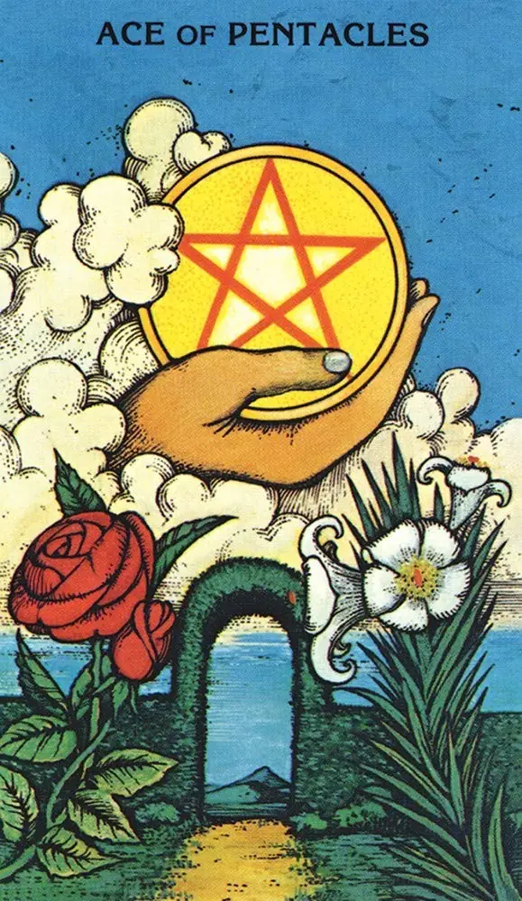 The Ace of Pentacles card