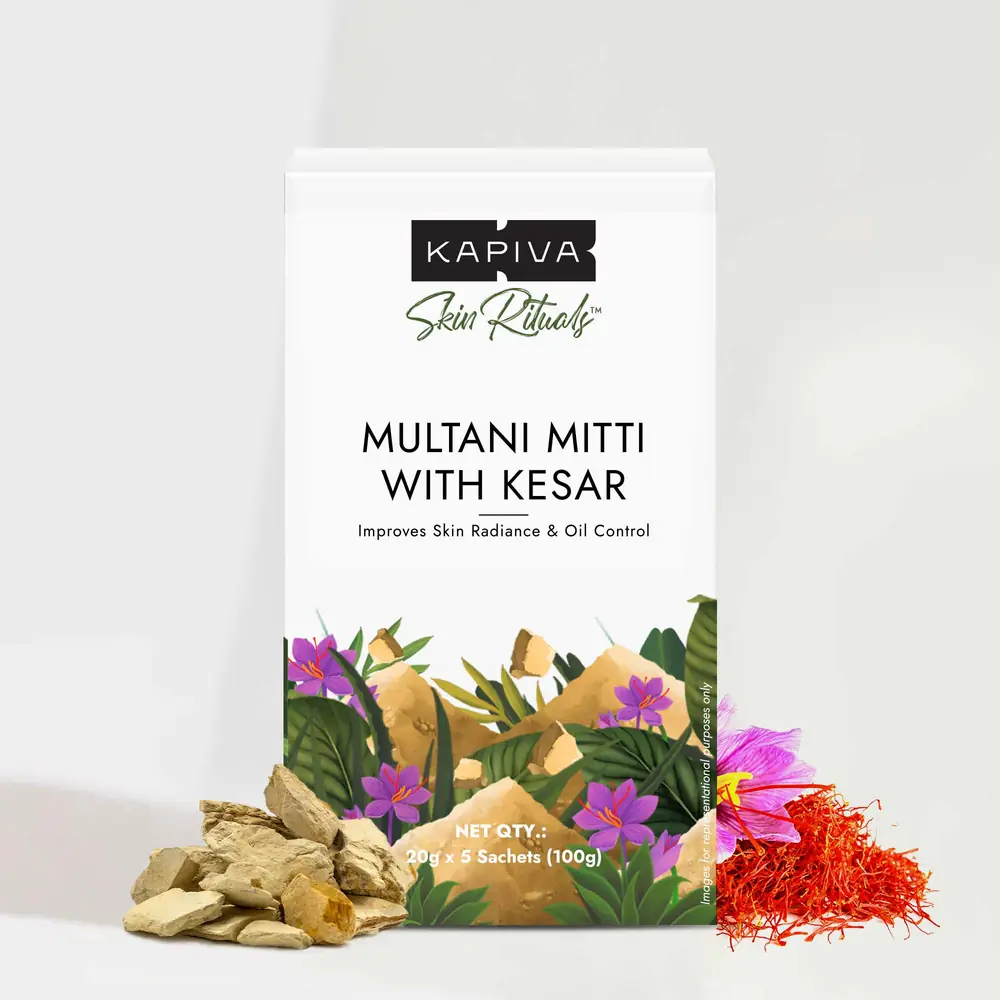 Pouch of Multani Mitti with Kesar