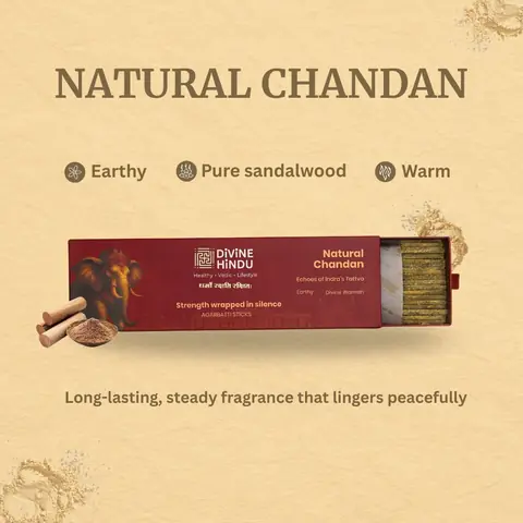 Natural Chandan Agarbatti / Incense Sticks (Pack of 30) (30 Sticks / Pack of 4), photo 4