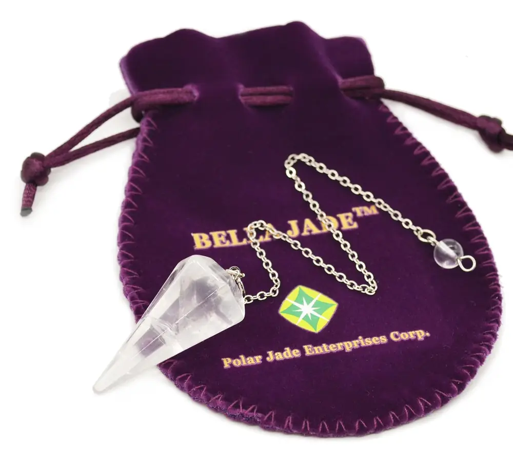 Pendulum with its purple drawstring pouch