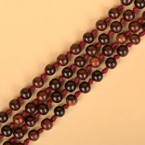 Beads in a tight strand, close up