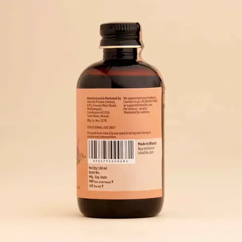 The back label of the bottle