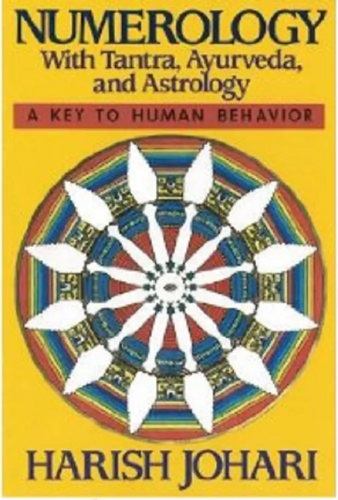 Front cover of Numerology with Tantra, Ayurveda and Astrology, yellow with a mandala