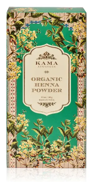 Henna powder carton from the front