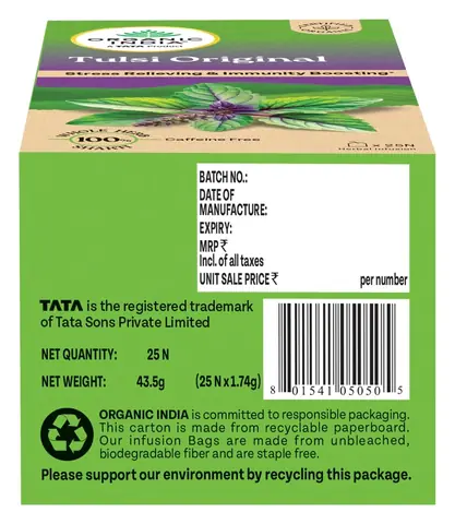 Back of the box with the label panel