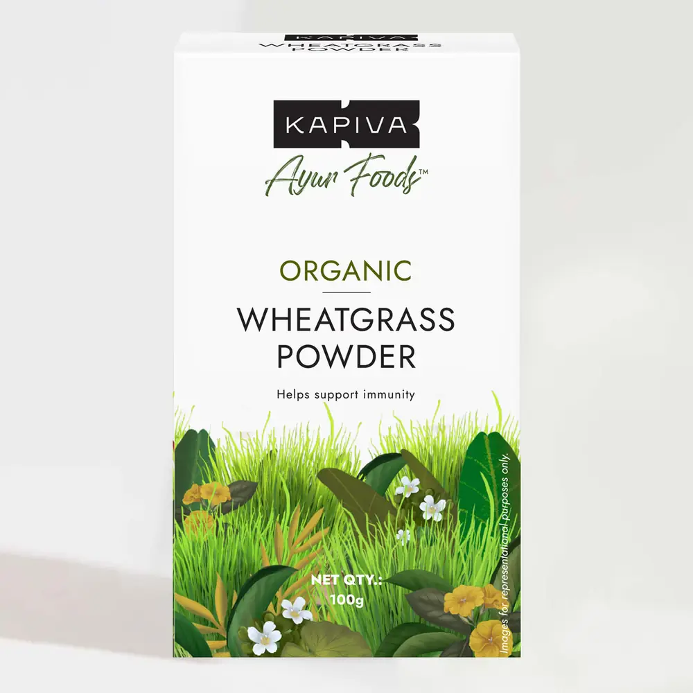 Organic wheatgrass powder carton