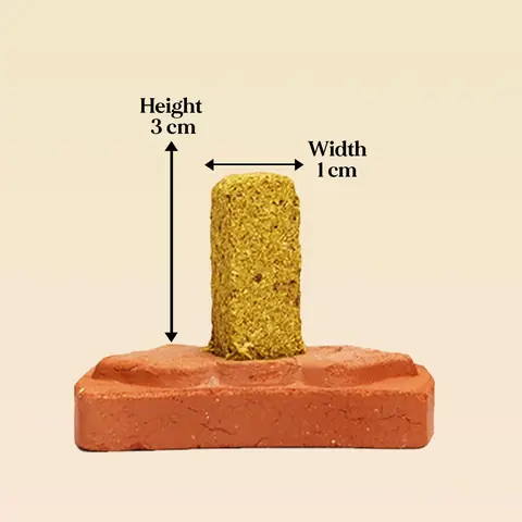 Graphic showing the size of one brick on its holder