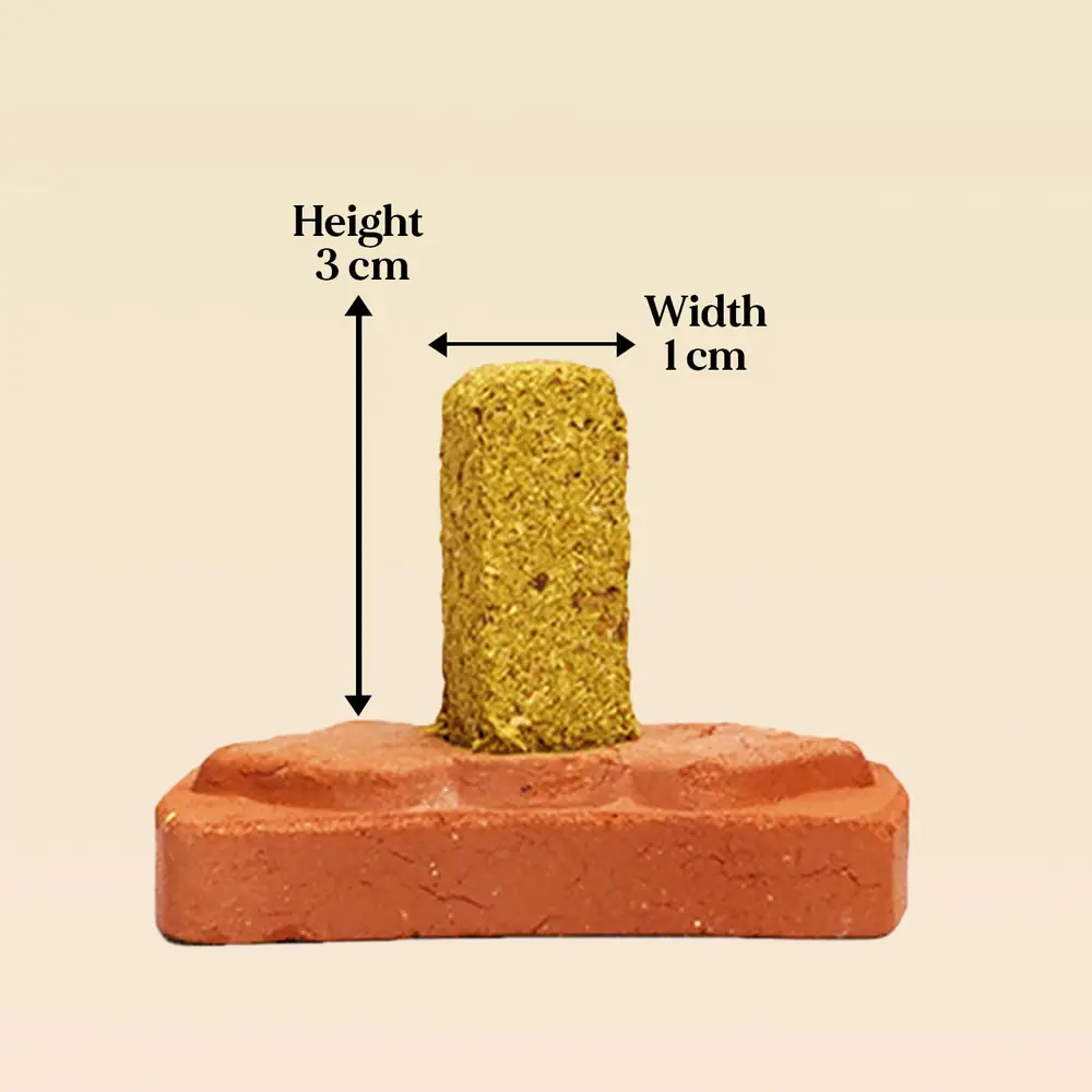 Graphic showing the size of one brick on its holder