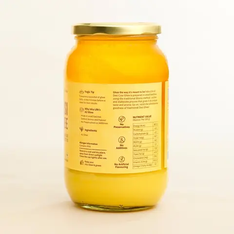 Back of the jar showing the label