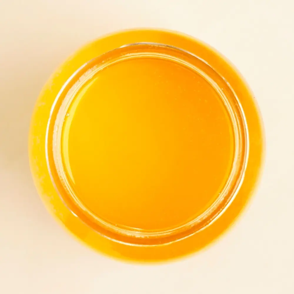 Top view looking down into the open jar