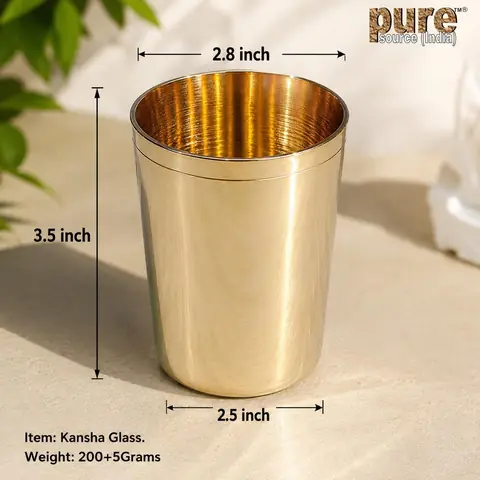 The glass with size marks in inches