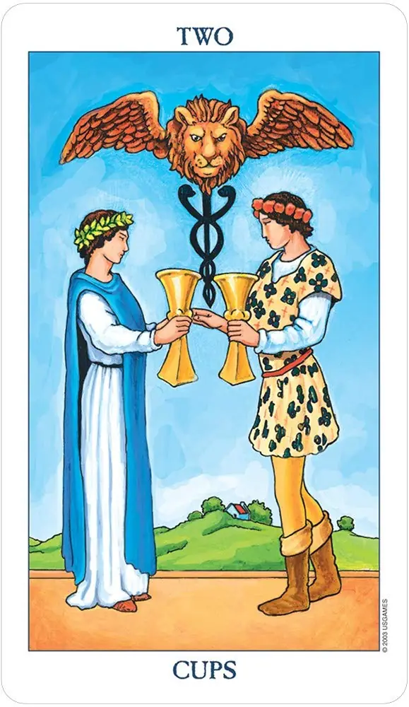The Two of Cups card