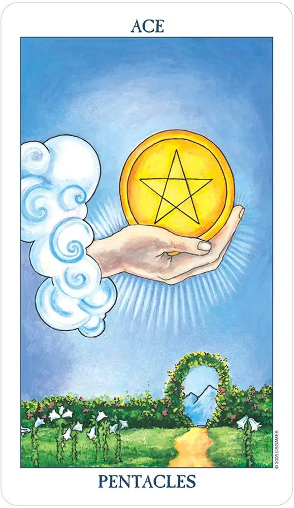 The Ace of Pentacles card