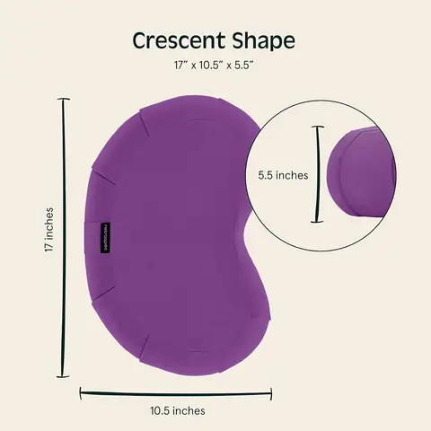 Seller's size graphic showing the crescent shape