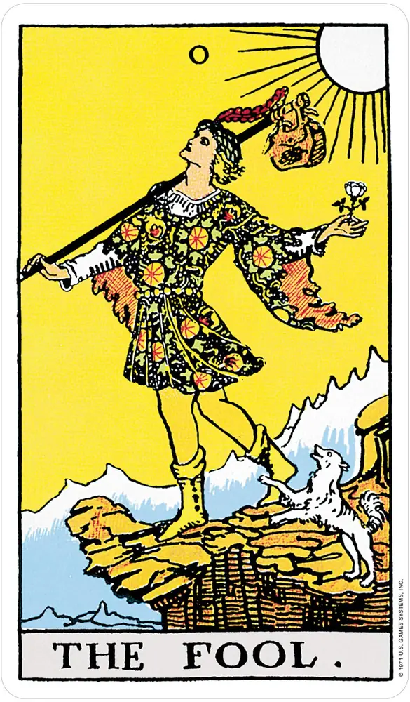 The Fool card from the Rider-Waite-Smith deck