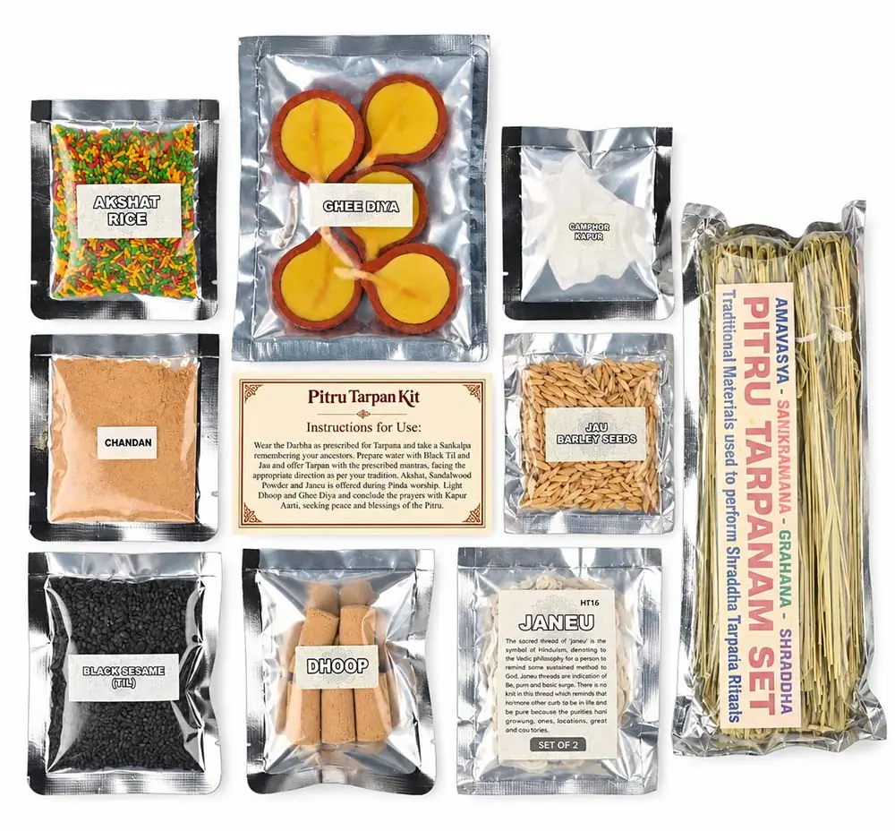 Tarpan items packed in their pouches