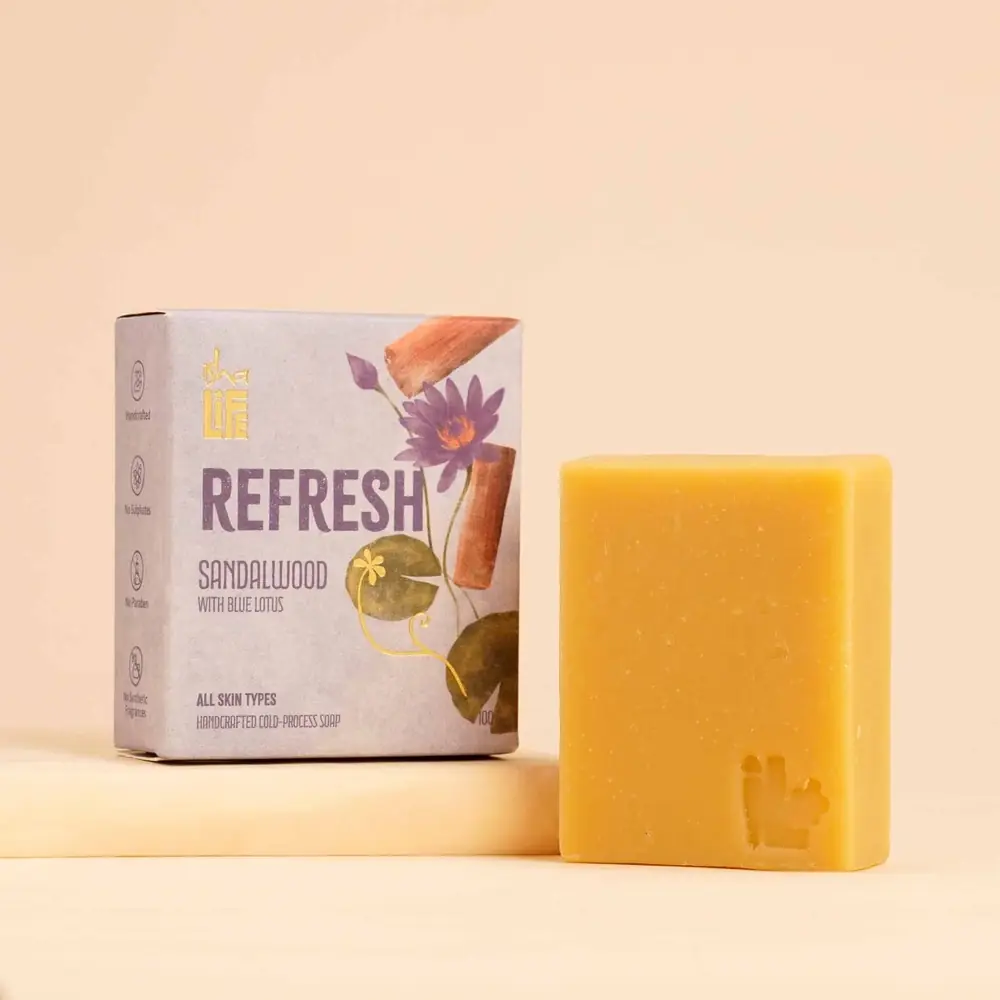 Soap bar beside its carton