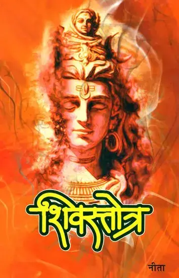 Front cover of Shiva Stotra showing Shiva and the title in yellow Devanagari