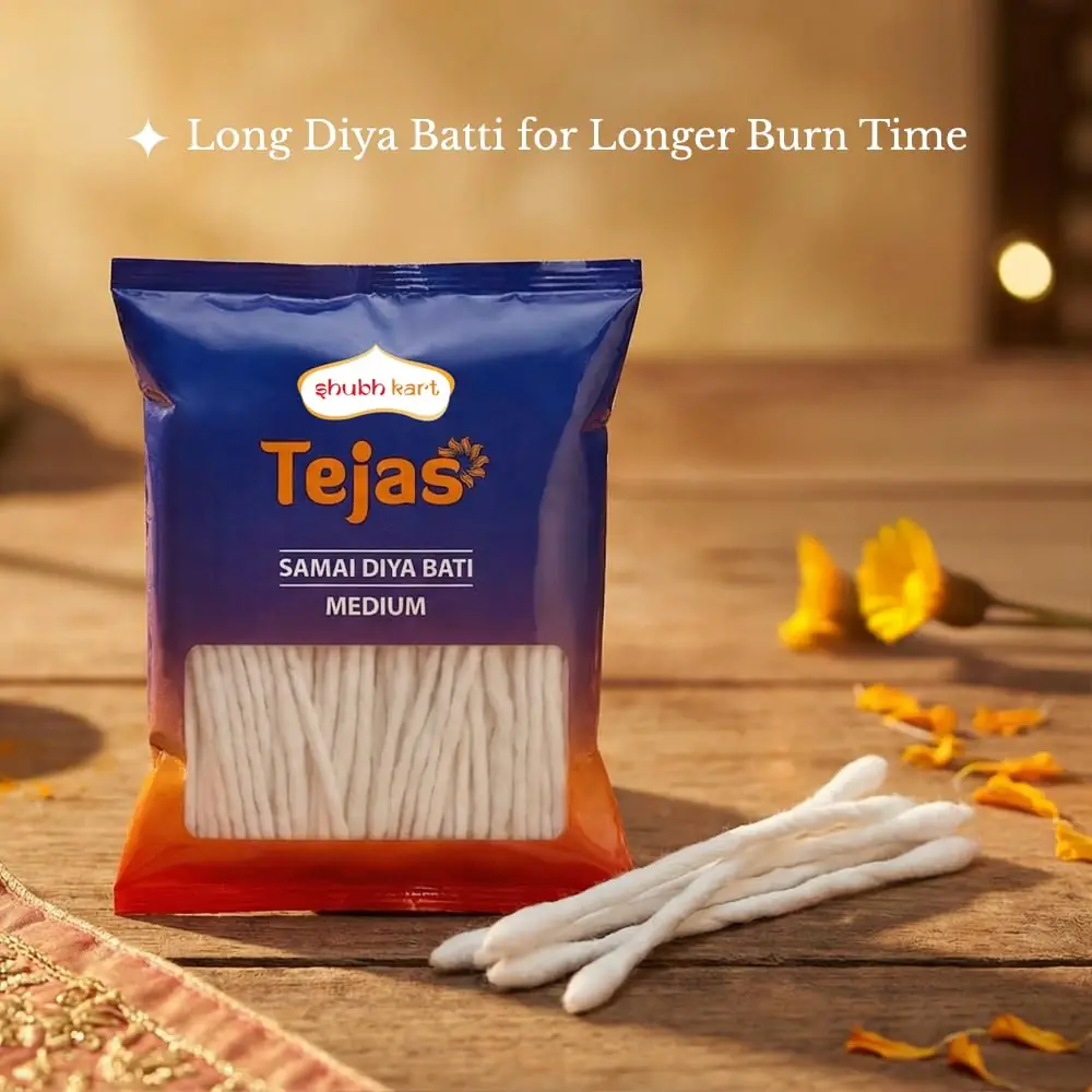 One packet with white wicks beside loose wicks
