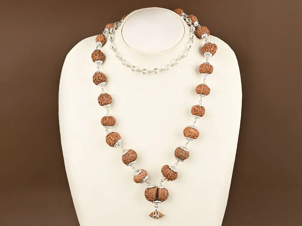 The mala on a mannequin bust