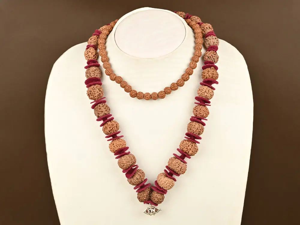 The mala on a mannequin bust