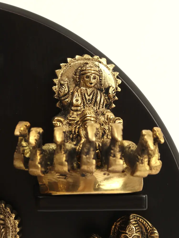 Surya in a horse-drawn chariot