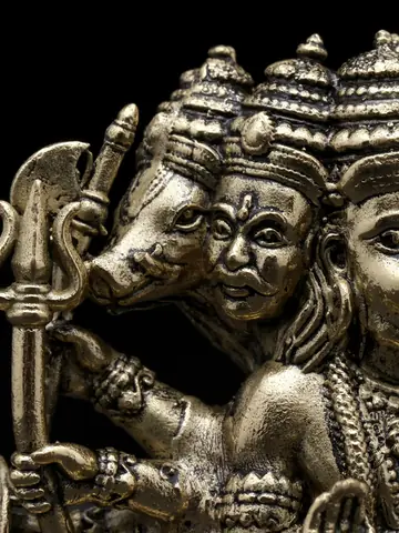Close view of the arms and weapons