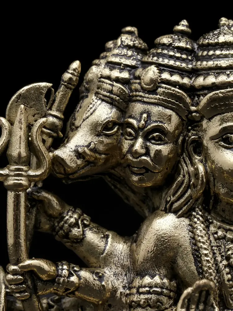 Close view of the arms and weapons