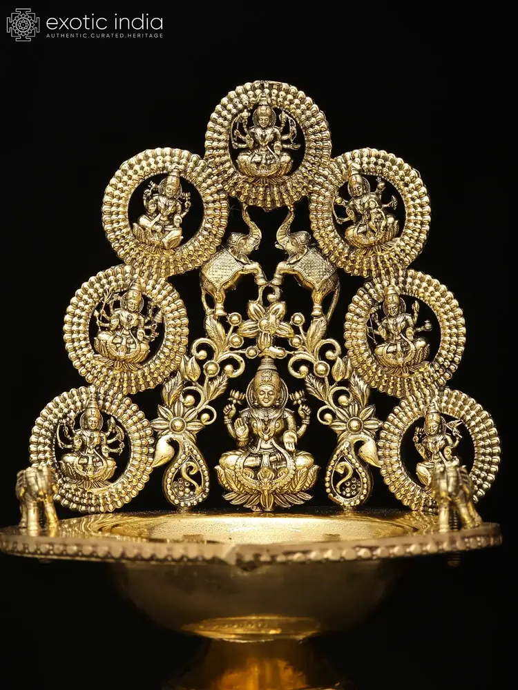 The lamp from a slightly different angle showing the arch