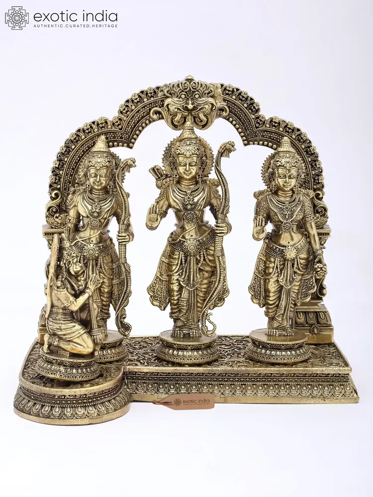Brass Ram Darbar under an arch, front view