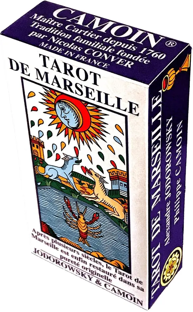 Camoin Tarot de Marseille box seen from the side