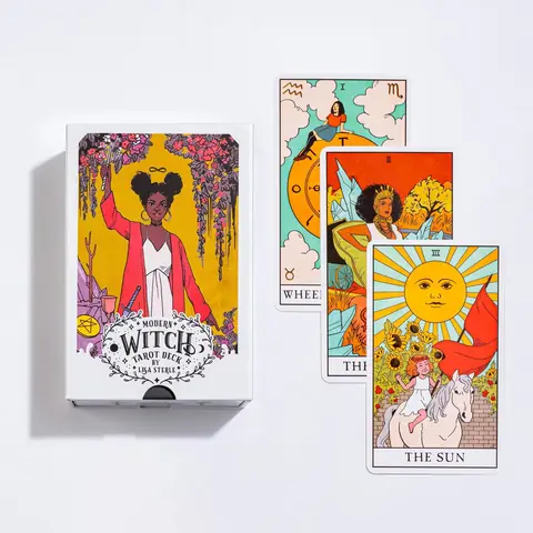 Box with several cards beside it