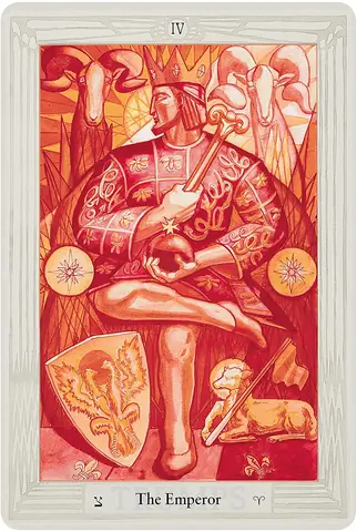 The Emperor card from the Thoth Tarot deck