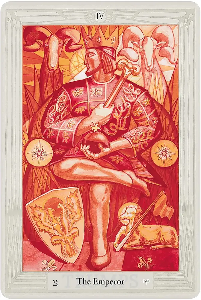The Emperor card from the Thoth Tarot deck