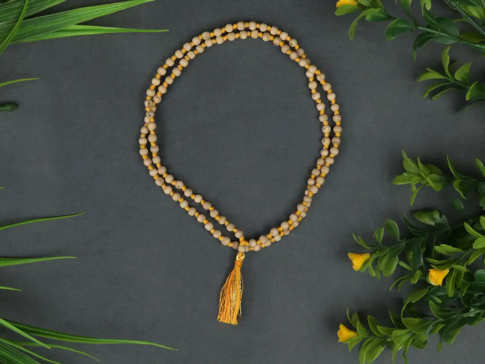 Ten tulsi malas laid side by side