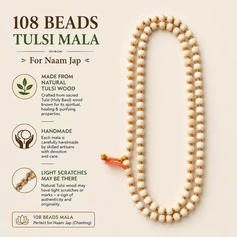 Graphic showing the mala beads