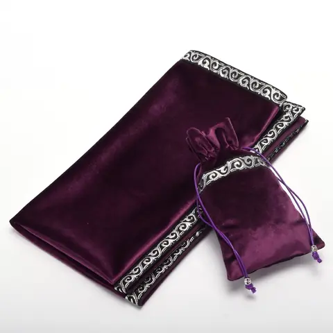 Cloth folded at an angle with the pouch